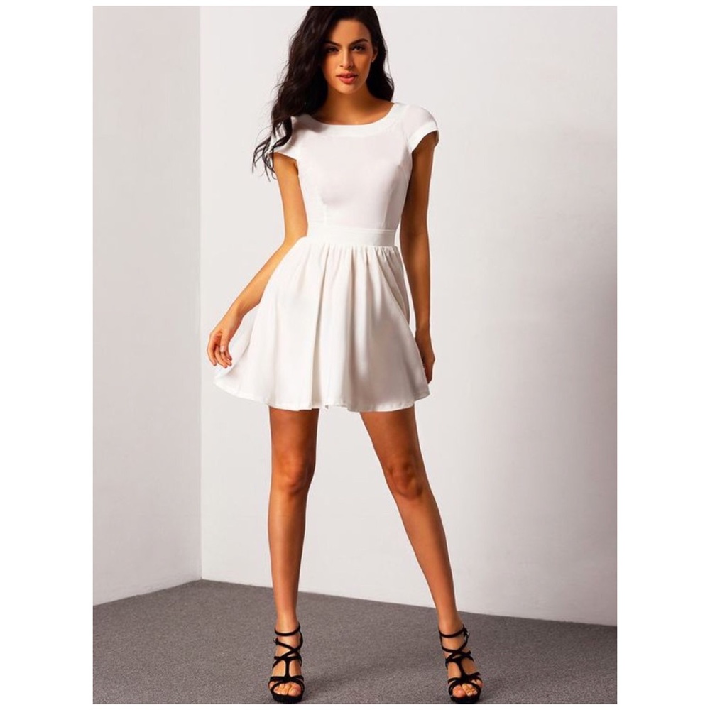 🍒 AQUA White Elegant Dress